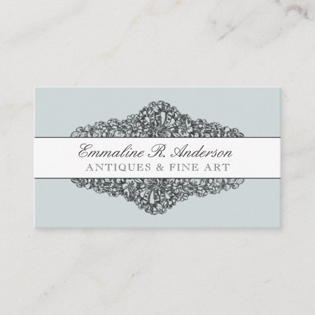 Blommigt av vintage | Rand | Anpassningsbar Färg Visitkort (Framsida)