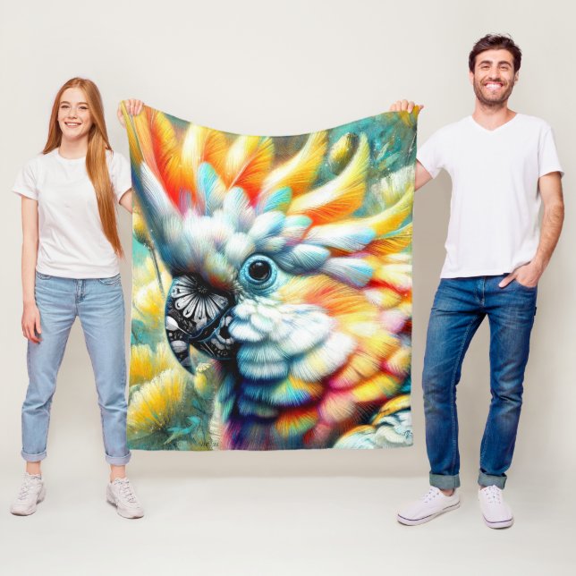 Blommigt av viskartad Gult av poppies Fleecefilt (På plats)