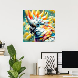 Blommigt av viskartad Gult av poppies Poster