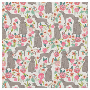 blommigt av weimaraner vintage tyg