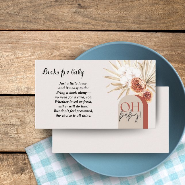 Blommigt av Wildblomsterboho Baby Shower-hölje Tilläggskort (Wildflower Boho Baby Shower Enclosure Card Floral)