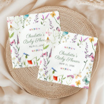 Blommigt av Wildblomsterkön Neutral Baby Shower