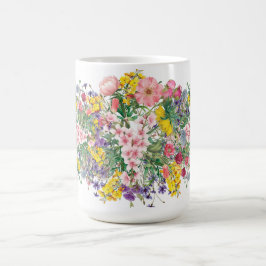 Blommigt av Wildblomstyp: Inspired Colorful Kaffemugg