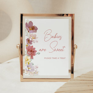 Blommigt Baby Bloom Baby Shower Spädbarn är Sweet Poster