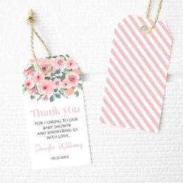 Blommigt baby bloombabydusch tack för att du gav M Presentetikett