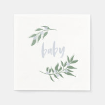 Blommigt Baby blue Napkin | Babyskor