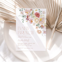 Blommigt Baby Brunch-inbjudan Inbjudningar