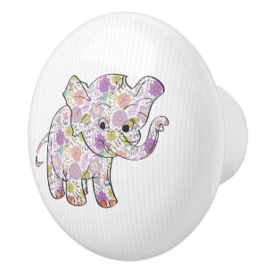 Blommigt Baby Elephant Knopp