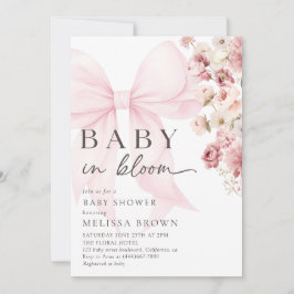 Blommigt Baby i BLOMBILDER-inbjudan Inbjudningar