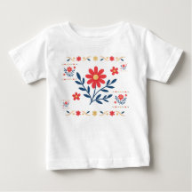 Blommigt Baby Jersey T-Shirt