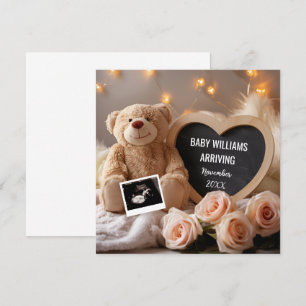 Blommigt Baby meddelande om Social Media Inbjudningar