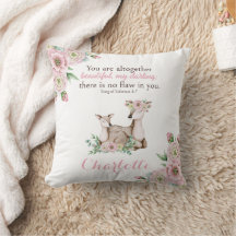 Blommigt Baby och Mor Hjort Bible Verse Nursery
