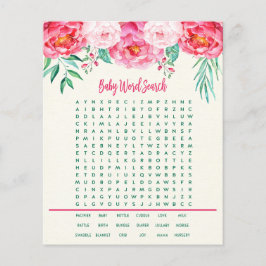 Blommigt Baby Ord Search, babyspel, spel