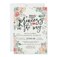 Blommigt Baby Shower en liten prinsessa är på väg
