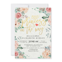 Blommigt Baby Shower en liten prinsessa är på väg