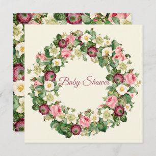 Blommigt Baby Shower Julkort