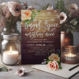 Blommigt Baby Shower Sugar & Spice & All Nice Inbjudningar