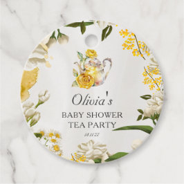 Blommigt Baby Shower Tea Party Souvenir Gifts Gåvor Etiketter