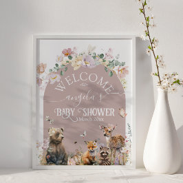 Blommigt: "Baby Shower Welcome" Poster