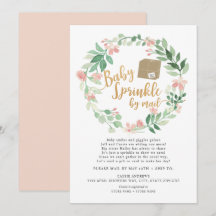 Blommigt Baby Sprinkle per postbabydusch