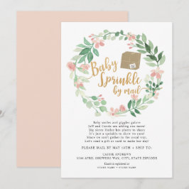  Blommigt Baby Sprinkle per postbabydusch Inbjudningar