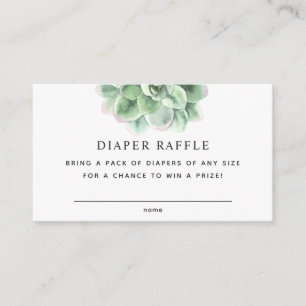 Blommigt. Babyskor Diaper Raffle biljett Tilläggskort