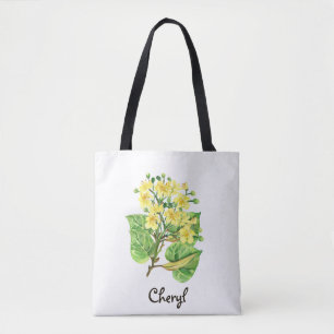 Blommigt Back to school Tygkasse