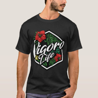 Blommigt Badge Vigoro Life T Shirt