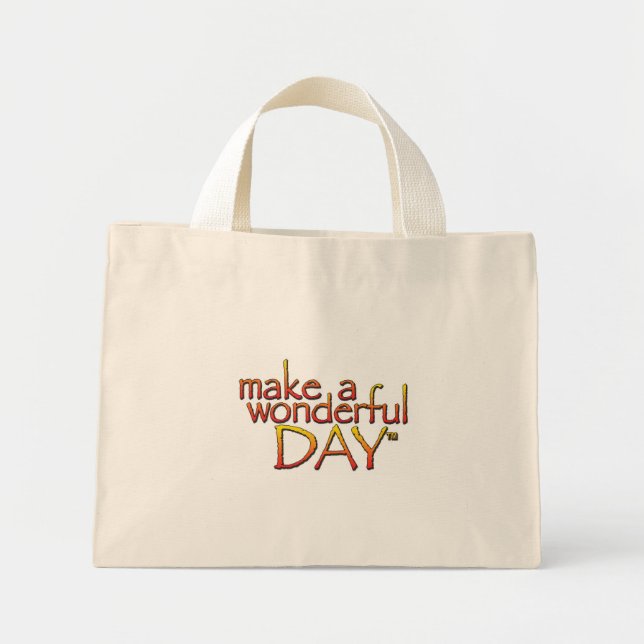 Blommigt Bag (röd och vit) Mini Tygkasse (Framsidan)