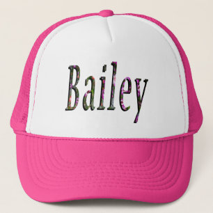 Blommigt Bailey Namn Logotyp Keps