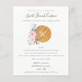 Blommigt-bakerikokning av köpbrädor Flygblad