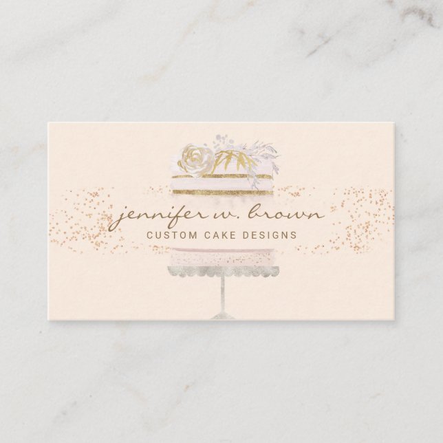 Blommigt Bakery Pastry Patisserie Visitkort (Framsida)