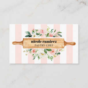 Blommigt Bakery Rullande Pin Patisserie social Visitkort