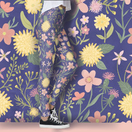 blommigt baljblommor rosa vackra sommarblommor leggings