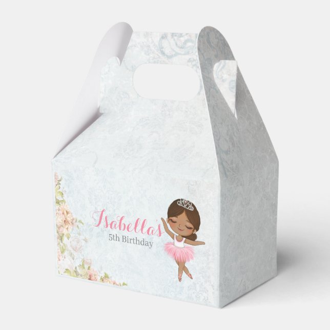 Blommigt Ballerina Birthday Favoritbox Presentaskar (Framsidan Sidan)