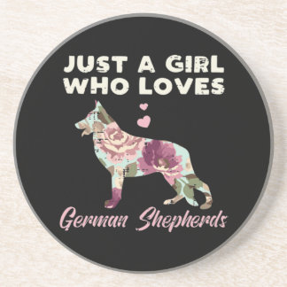 Blommigt Bara en flicka som Kärlek tyska shepherd Underlägg