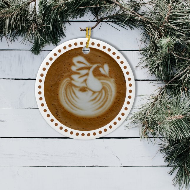 Blommigt Baristas Art in sent Julgransprydnad Keramik (Skapare uppladdad)