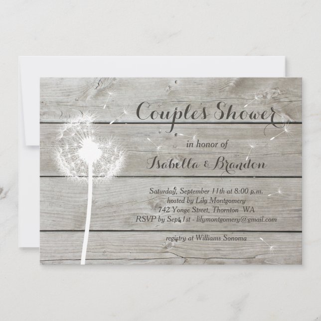 Blommigt Barn Board Couples Shower-inbjudan Inbjudningar (Framsida)