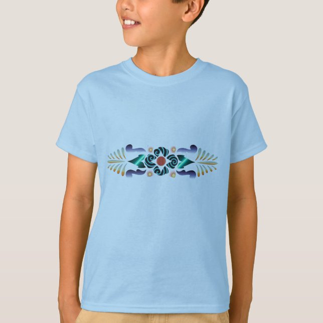 Blommigt Barn T-Shirt (Framsida)