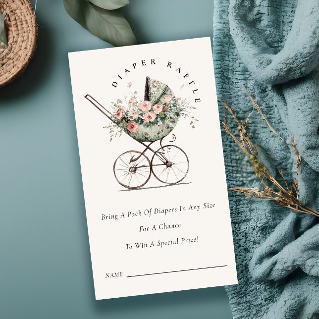 Blommigt  Barnvagn-daggregat för skolbarn Tilläggskort (Skapare uppladdad)