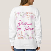 Blommigt bas mitzva sweatshirt