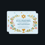 Blommigt Bat mitzvah andedräkt Hand-dragen Anpassn Inbjudningar<br><div class="desc">Perfekt-kort för att tillkännage en pub mitzvah, bat mitzvah eller annan judisk firande! Hand skapade konst åt dig! FULLT ANPASSADE! Klicka på "Anpassa" ovan om du vill redigera texten. Klicka på "Redigera med verktyg" för att justera typsnitt, färg och placeringar. Du kan också enkelt ändra kortet stil så att det...</div>