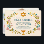 Blommigt Bat mitzvah andedräkt Hand-dragen Anpassn Inbjudningar<br><div class="desc">Perfekt-kort för att tillkännage en pub mitzvah, bat mitzvah eller annan judisk firande! Hand skapade konst åt dig! FULLT ANPASSADE! Klicka på "Anpassa" ovan om du vill redigera texten och lägga till ett eget foto på baksidan. Klicka på "Redigera med verktyg" för att justera typsnitt, färg och placeringar. Du kan...</div>