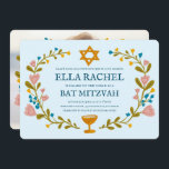 Blommigt Bat mitzvah andedräkt Hand-dragen Anpassn Inbjudningar<br><div class="desc">Perfekt-kort för att tillkännage en pub mitzvah, bat mitzvah eller annan judisk firande! Hand skapade konst åt dig! FULLT ANPASSADE! Klicka på "Anpassa" ovan om du vill redigera texten och lägga till ett eget foto på baksidan. Klicka på "Redigera med verktyg" för att justera typsnitt, färg och placeringar. Du kan...</div>
