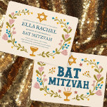 Blommigt Bat mitzvah andedräkt Hand-dragen Anpassn Inbjudningar<br><div class="desc">Perfekt-kort för att tillkännage en pub mitzvah, bat mitzvah eller annan judisk firande! Hand skapade konst åt dig! FULLT ANPASSADE! Klicka på "Anpassa" ovan om du vill redigera texten. Klicka på "Redigera med verktyg" för att justera typsnitt, färg och placeringar. Du kan också enkelt ändra kortet stil så att det...</div>