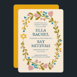 Blommigt Bat mitzvah andedräkt Hand-dragen Anpassn Inbjudningar<br><div class="desc">Perfekt-kort för att tillkännage en pub mitzvah, bat mitzvah eller annan judisk firande! Hand skapade konst åt dig! FULLT ANPASSADE! Klicka på "Anpassa" ovan om du vill redigera texten. Klicka på "Redigera med verktyg" för att justera typsnitt, färg och placeringar. Du kan också enkelt ändra kortet stil så att det...</div>