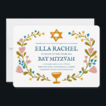 Blommigt Bat mitzvah andedräkt Hand-dragen Anpassn Inbjudningar<br><div class="desc">Perfekt-kort för att tillkännage en pub mitzvah, bat mitzvah eller annan judisk firande! Hand skapade konst åt dig! FULLT ANPASSADE! Klicka på "Anpassa" ovan om du vill redigera texten. Klicka på "Redigera med verktyg" för att justera typsnitt, färg och placeringar. Du kan också enkelt ändra kortet stil så att det...</div>