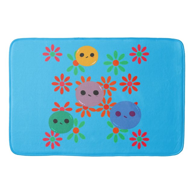 Blommigt Bath Mat! Badrumsmatta (Framsidan)