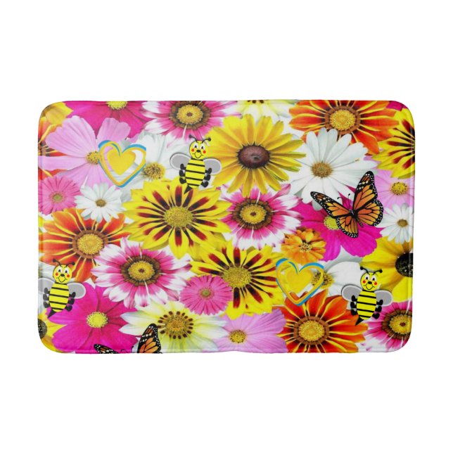 Blommigt Bathroom Bath Mat Badrumsmatta (Framsidan)