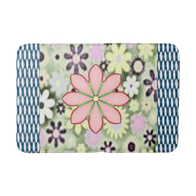 Blommigt Bathroom Bathmat Badrumsmatta (Framsidan)
